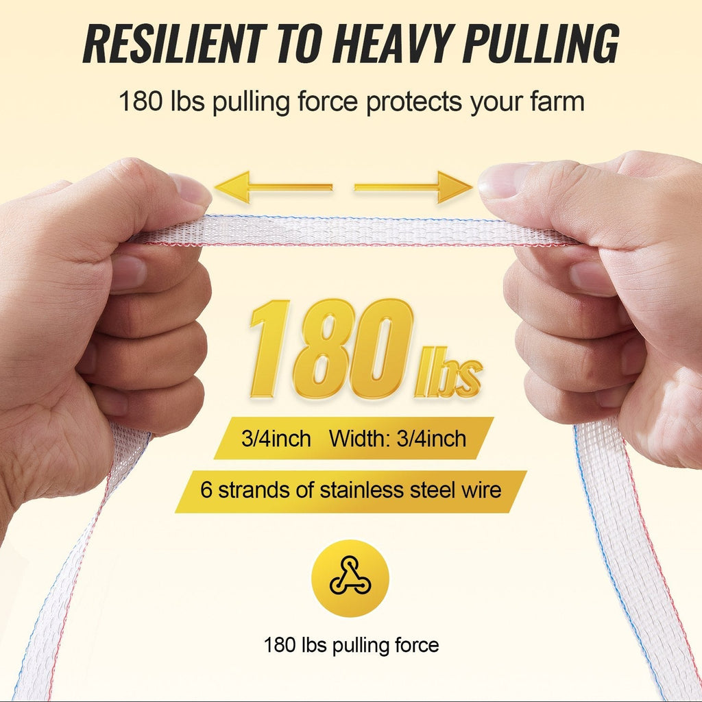 1640Ft 500M Electric Fence Tape Fencing Polytape Horse Cattle Livestock