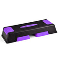 75cm Aerobic Stepper Block Bench with Risers and Adjustable Height-Purple