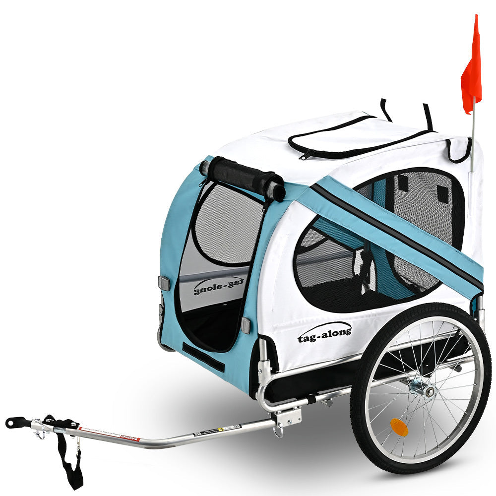 Pet & Cargo Bike Trailer with 0.5m Wheels and 40kg Capacity - Blue