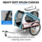 Pet & Cargo Bike Trailer with 0.5m Wheels and 40kg Capacity - Blue