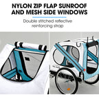Pet & Cargo Bike Trailer with 0.5m Wheels and 40kg Capacity - Blue