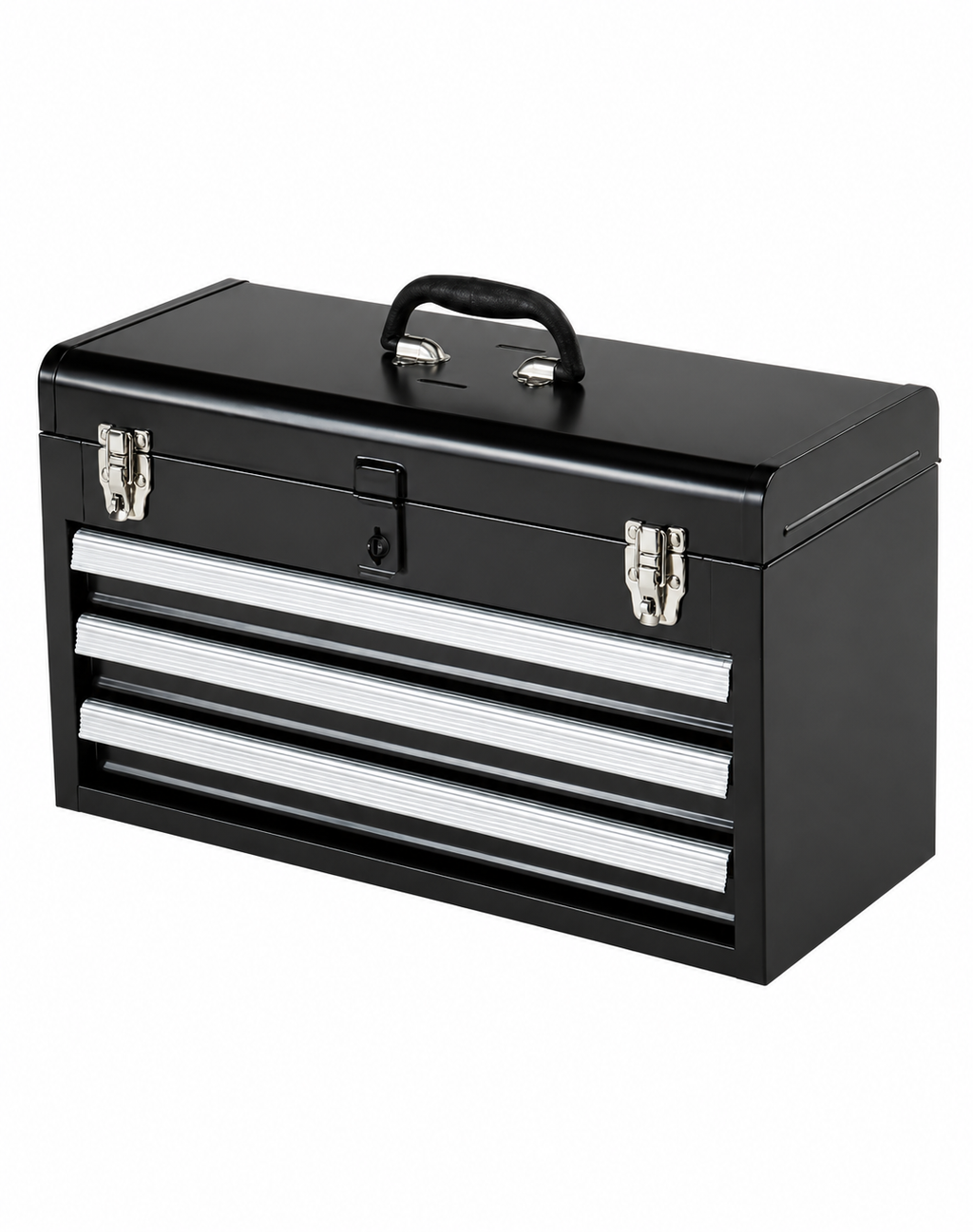 Tool Box 520 mm Portable Metal Tool Box with 3 Drawers Tool Organizer