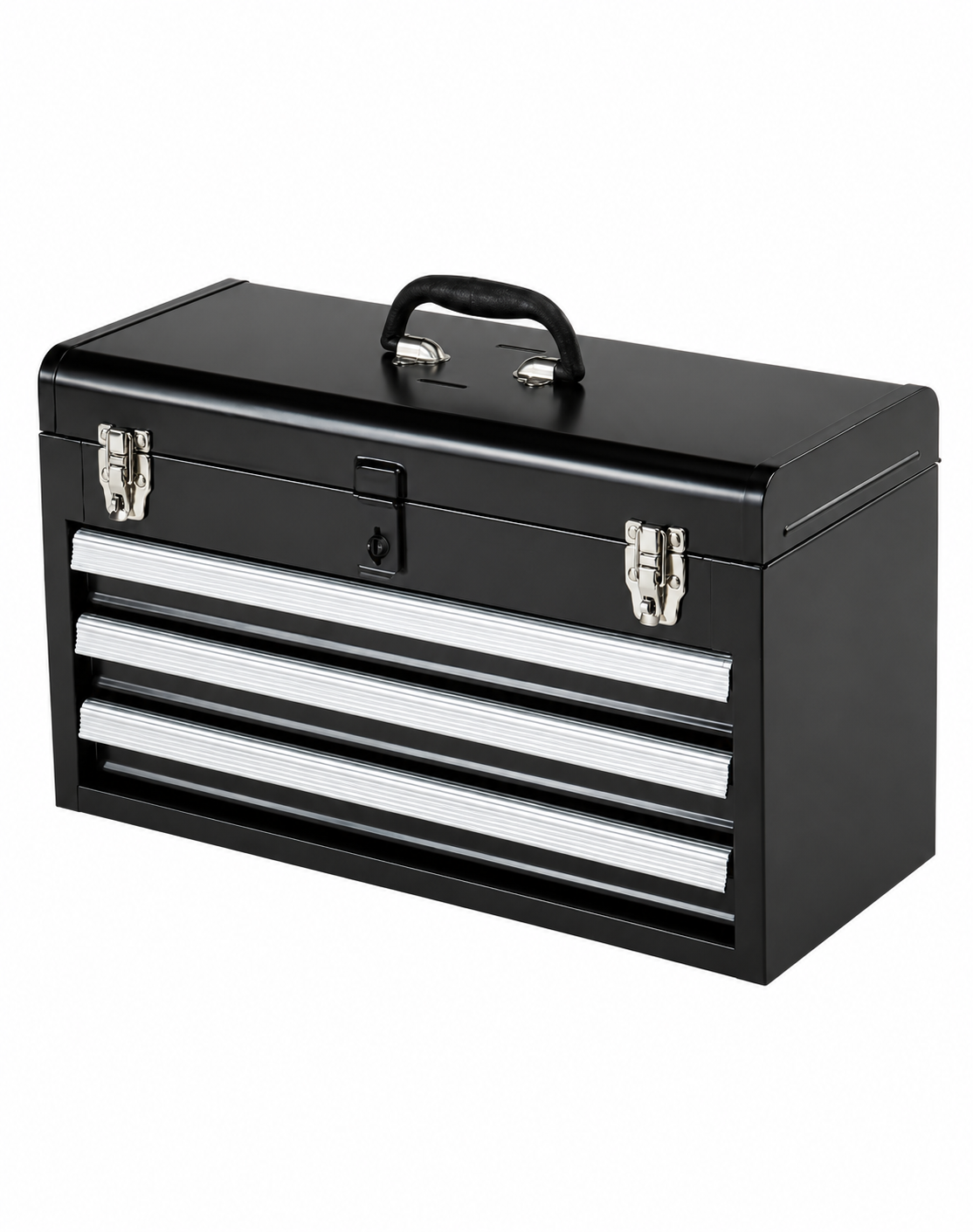 Tool Box 520 mm Portable Metal Tool Box with 3 Drawers Tool Organizer