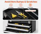 Tool Box 520 mm Portable Metal Tool Box with 3 Drawers Tool Organizer