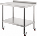 Stainless Steel Prep Table, 30 x 24 x 35 Inch, 440lbs Load Capacity Heavy