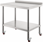 Stainless Steel Prep Table, 30 x 24 x 35 Inch, 440lbs Load Capacity Heavy