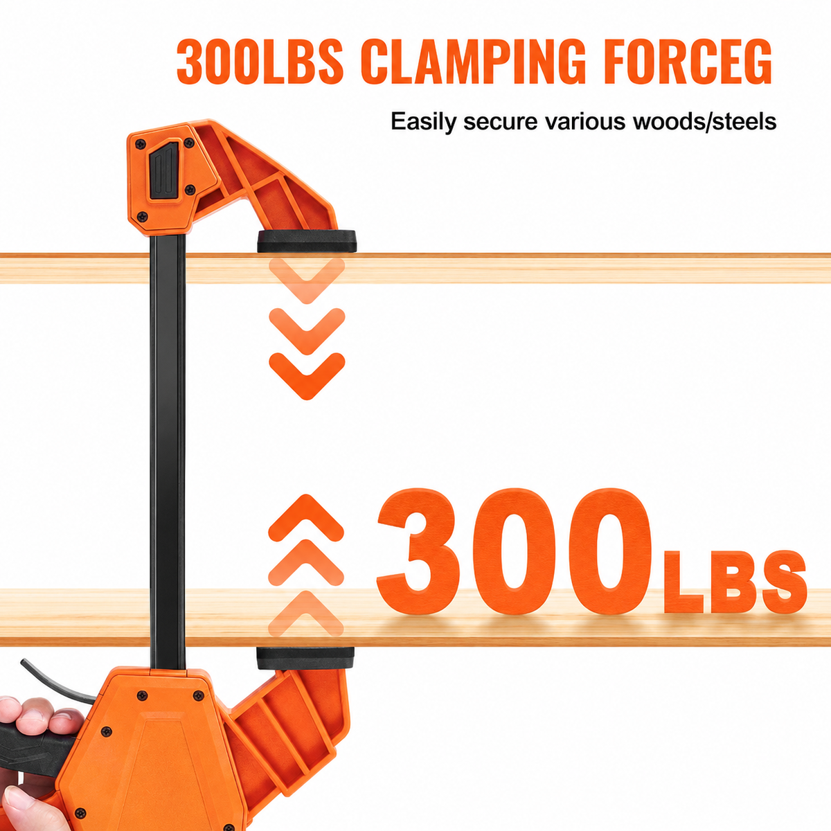 Bar Clamps for Woodworking, 2-Pack 24" One-Handed Clamp/Spreader, Quick-Change