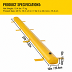 Flood Barrier, 24 ft Length x 6 in Height Sandbag Alternative, Water Barrier
