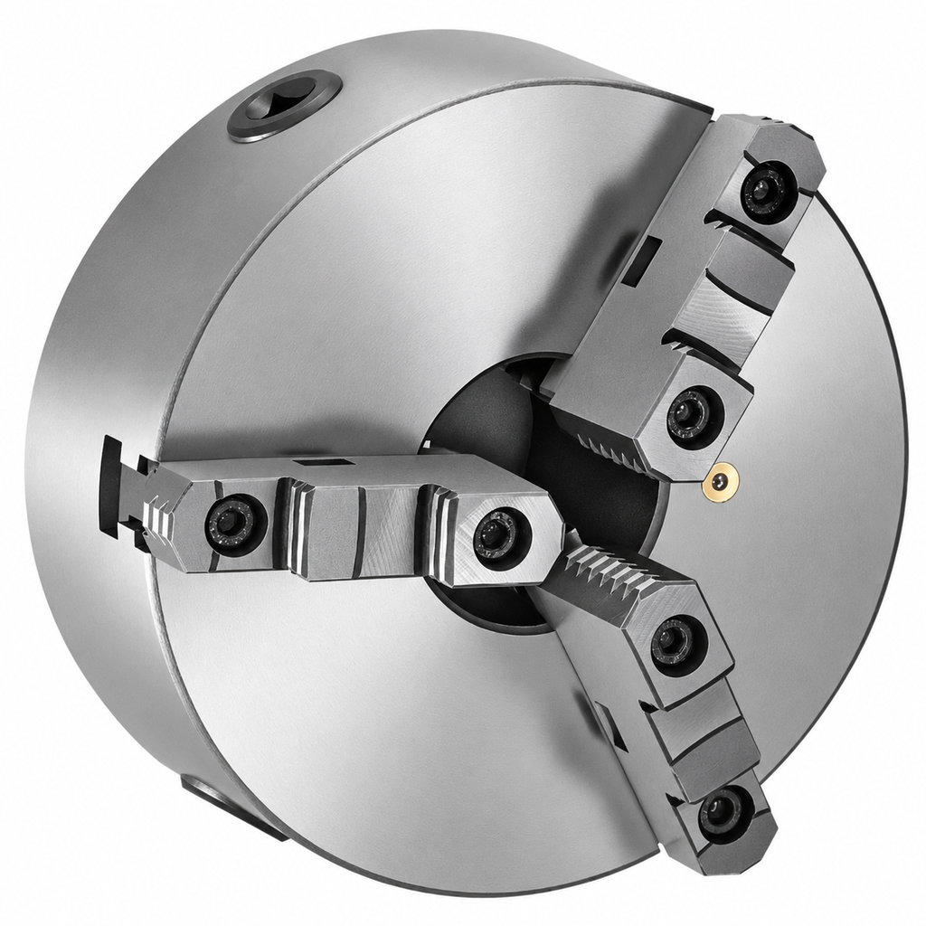 200 mm 3-Jaw Self-Centering Lathe Chuck 2 1/4 in-8 Threaded Backing Plate