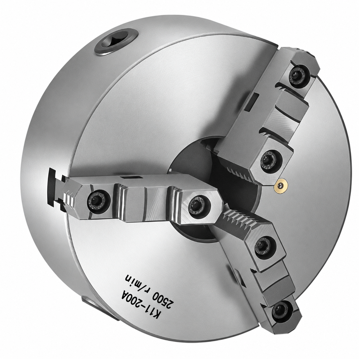 200 mm 3-Jaw Self-Centering Lathe Chuck 2 1/4 in-8 Threaded Backing Plate