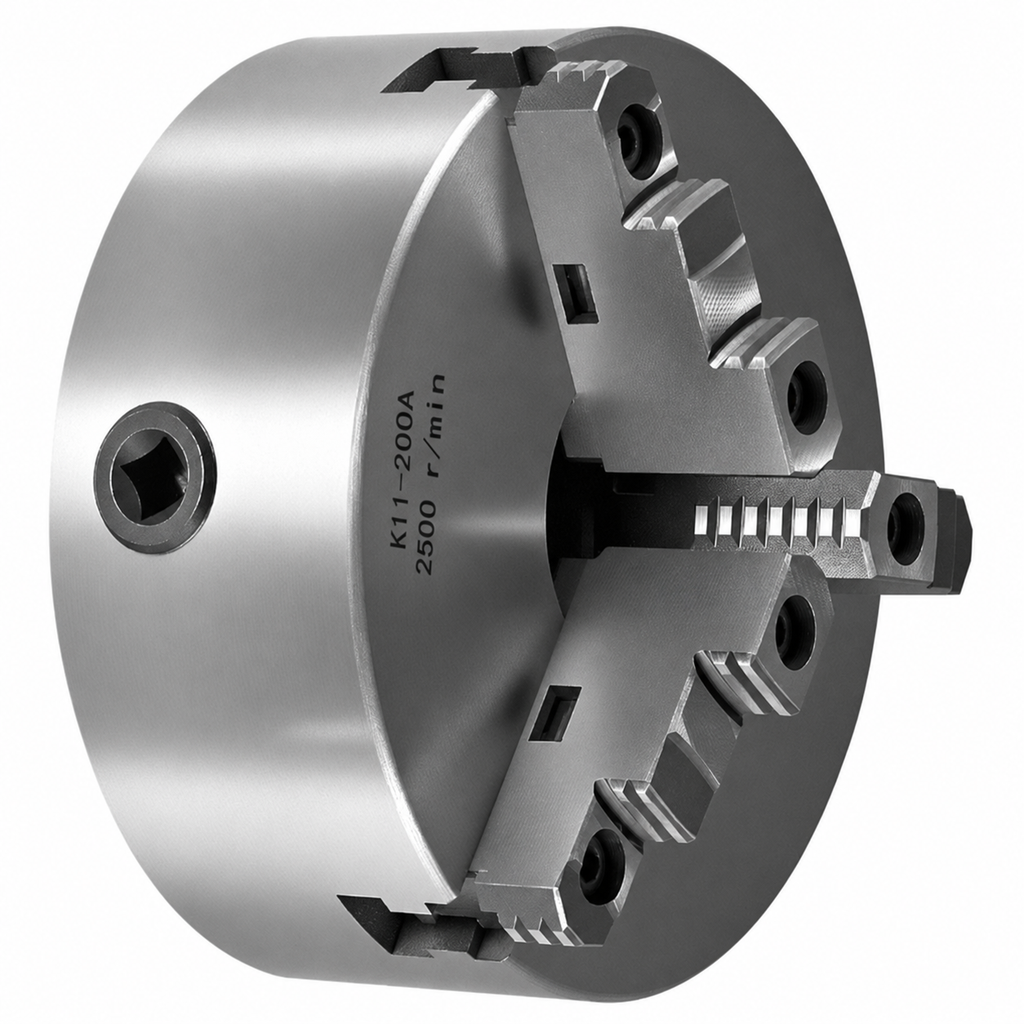 200 mm 3-Jaw Self-Centering Lathe Chuck 2 1/4 in-8 Threaded Backing Plate