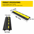 Rubber Cable Protectors Heavy Duty Wire Hose Cord Protective Cover Ramps Floor