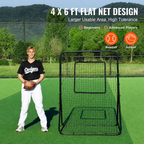 Baseball And Softball Rebounder Net 4x6 Ft PitchBack Adjustable Angles