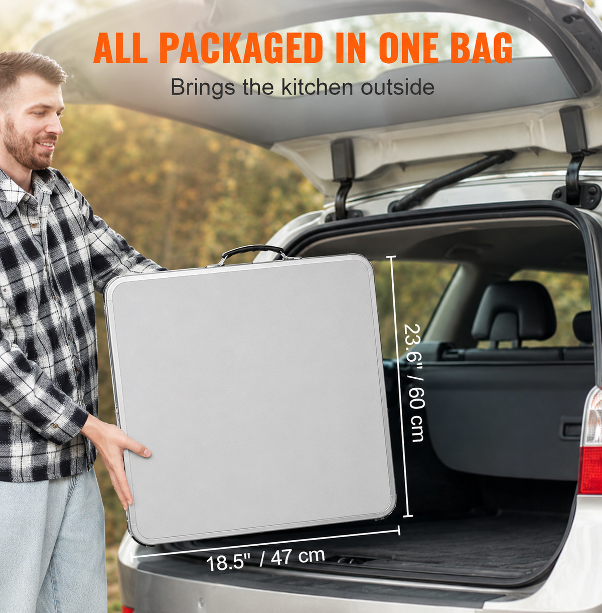 Camping Kitchen Table, Quick set-up Folding Camping Table with A Carrying