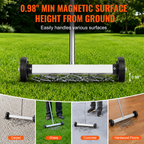 15-Inch Magnetic Sweeper with Wheels Telescoping Magnetic Pickup Tool