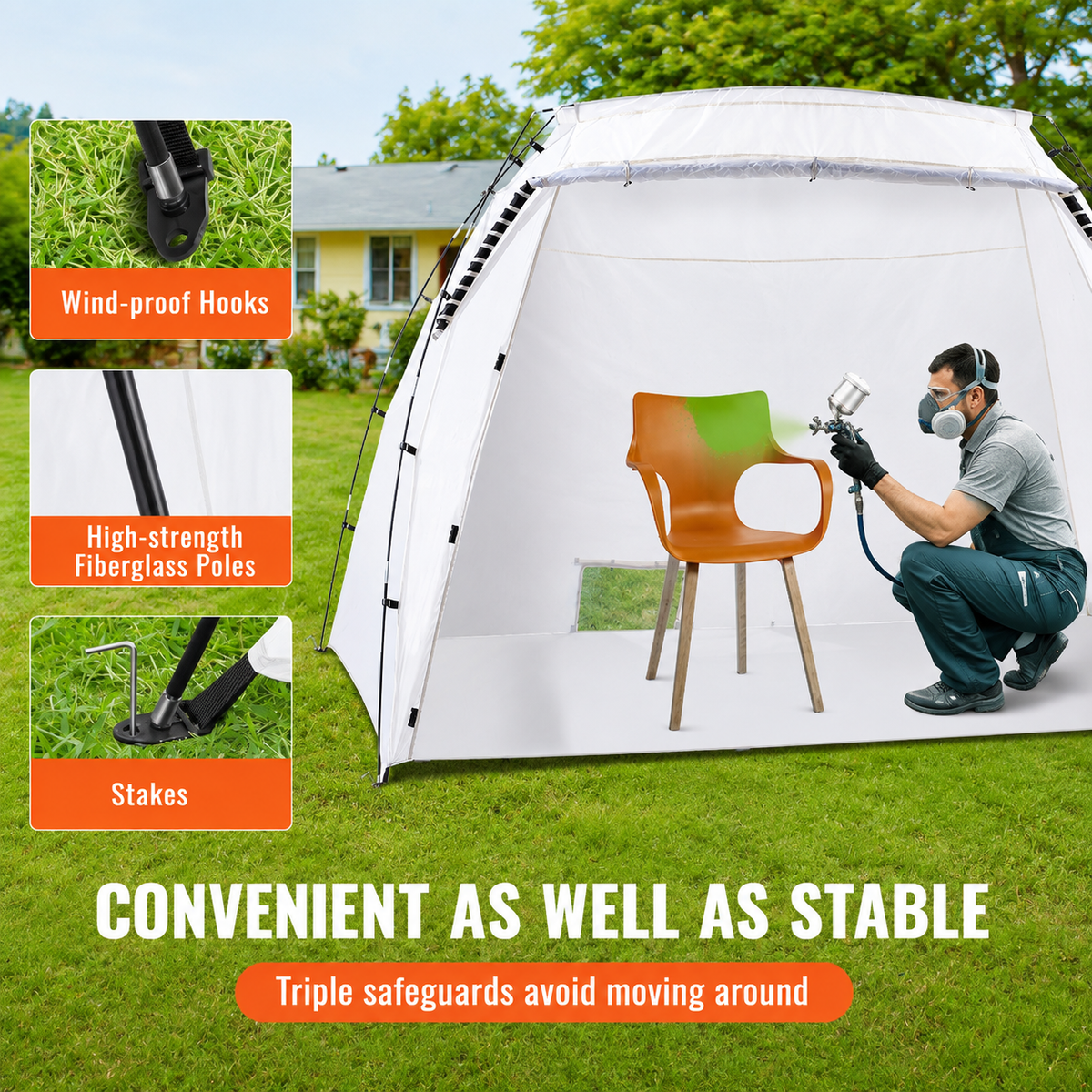 Spray Paint Shelter Spray Paint Tent 10x7x6ft Portable Paint Booth DIY