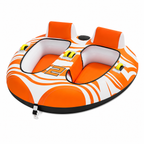 Towable Tubes for Boating 2-Person Inflatable Boat Towable with 2 Cockpits