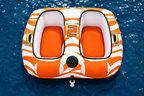 Towable Tubes for Boating 2-Person Inflatable Boat Towable with 2 Cockpits