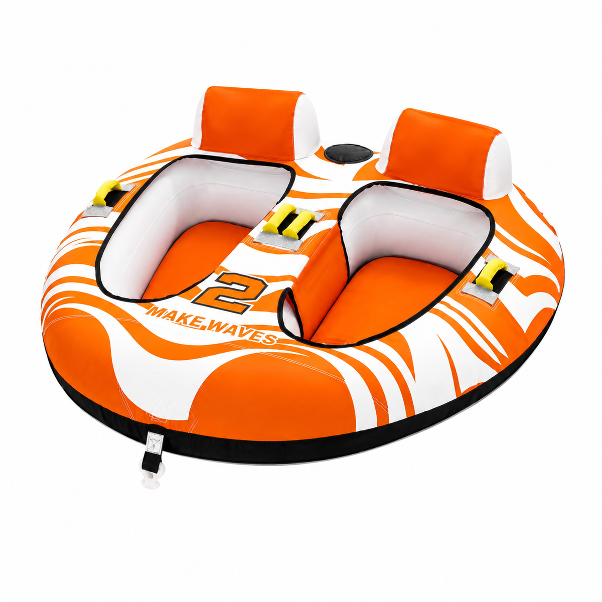 Towable Tubes for Boating 2-Person Inflatable Boat Towable with 2 Cockpits