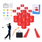 Backyard Golf Game 9 Hole Portable Bucket Golf Game for Kids and Adults