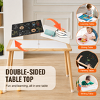 Sensory Table for Toddlers Kids Activity Table with Double-Sided Tabletop