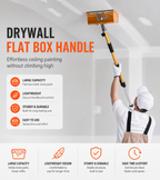 Drywall Flat Box, 10-Inch Wide Quick Clean, Aluminum Finishing Mud Box for