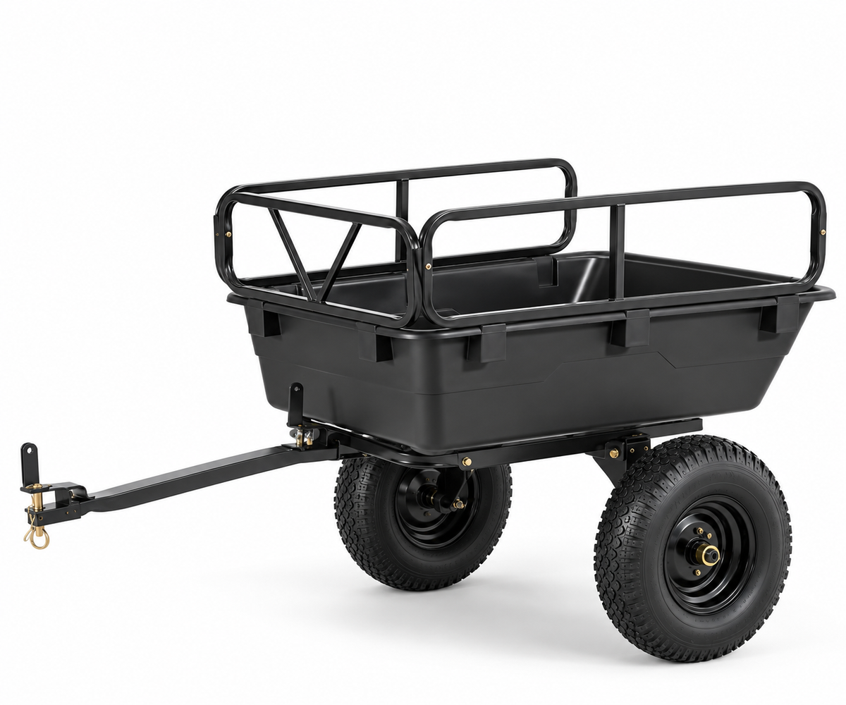 Dump Trailer 227 kg 10 Cu. Ft Tow Behind Plastic Garden ATV Trailer Cart
