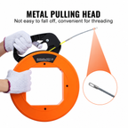 Fish Tape Wire Cable Line Puller 30.5m 1.58mm Fiberglass High Plastic Case