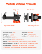 127 mm Bench Vise Multipurpose Heavy Duty Ductile Iron Swivel Locking Base