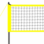 Outdoor Portable Volleyball Net System, Adjustable Height Steel Poles, Professional Volleyball Set with PVC Volleyball, Pump, Carrying Bag, Heavy Duty Volleyball Net for Backyard, Beach, Lawn