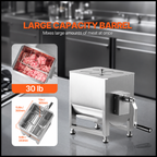 Manual Meat Mixer 30L Fixed Tank Mixing Max 30LB for Meat Sausage Mixer