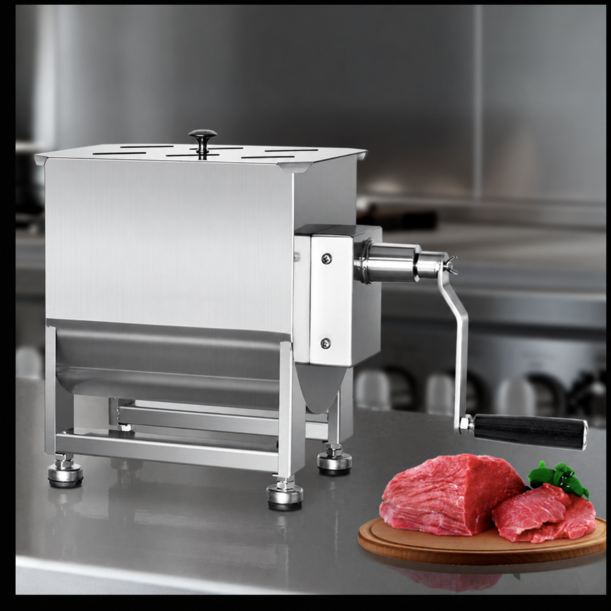 Manual Meat Mixer 30L Fixed Tank Mixing Max 30LB for Meat Sausage Mixer