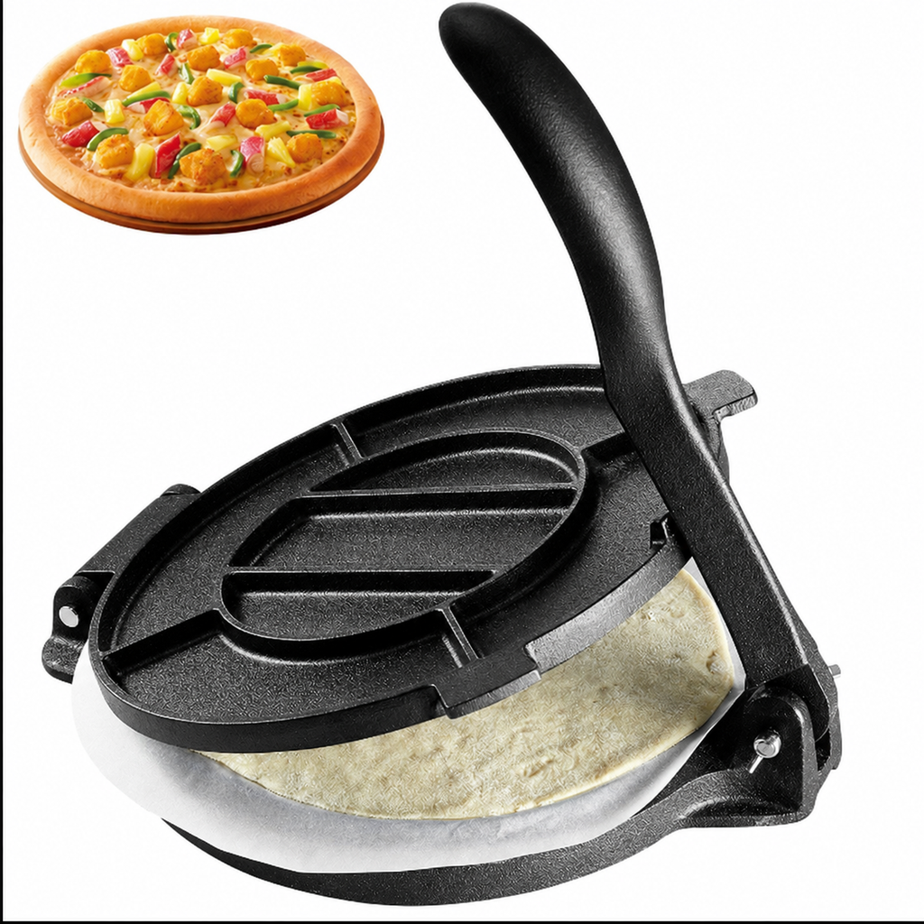 Tortilla Press, 10 Inch Tortilla and Roti Maker, Cast Iron Heavy Duty Tortilladora
