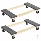 Furniture Dolly, 454kg Each Load Capacity, 2 Packs, 457.2x762mm, 8x76mm PP