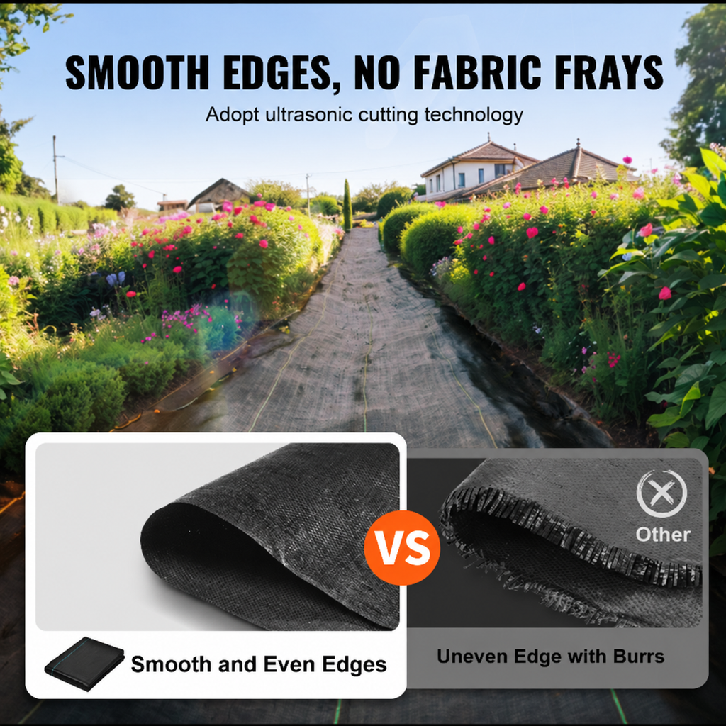 3FTx50FT Premium Heavy Duty Weed Barrier Landscape Fabric, 3.2OZ Woven Geotextile