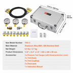 Hydraulic Pressure Test Kit, 250/400/600bar, 3 Gauges 9 Test Couplings 3 Test