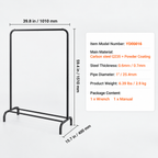 Clothes Rack, Heavy Duty Clothing Garment Rack with Hanging Rod and Bottom