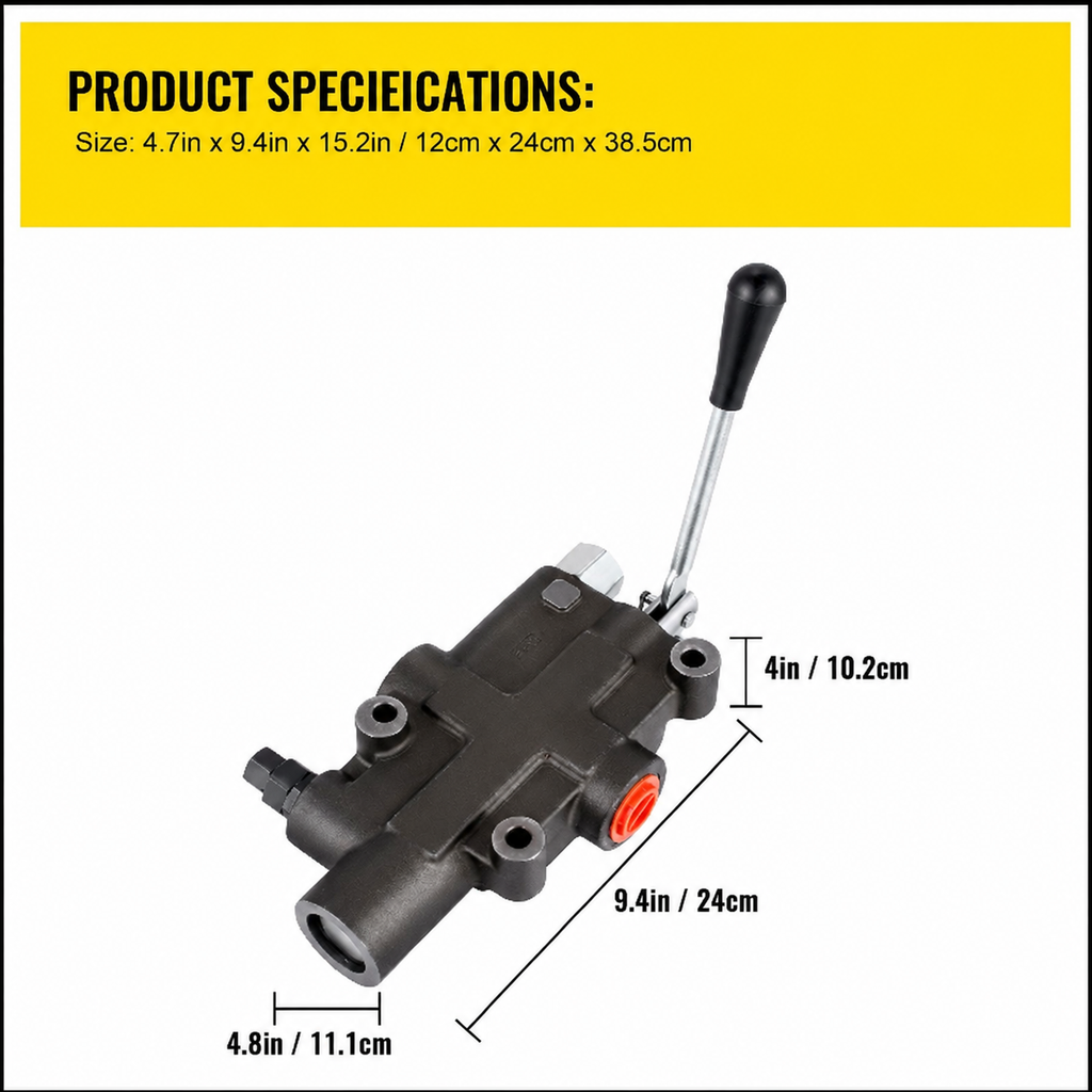 Hydraulic Directional Control Valve, 1 Spool Hydraulic Spool Valve, 21 GPM
