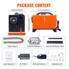 Diesel Air Heater, 12V 8KW All-on-one Diesel Heater with Remote Control