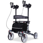 Upright Rollator Walker with Adjustable Forearm Supports and Seat, Grey