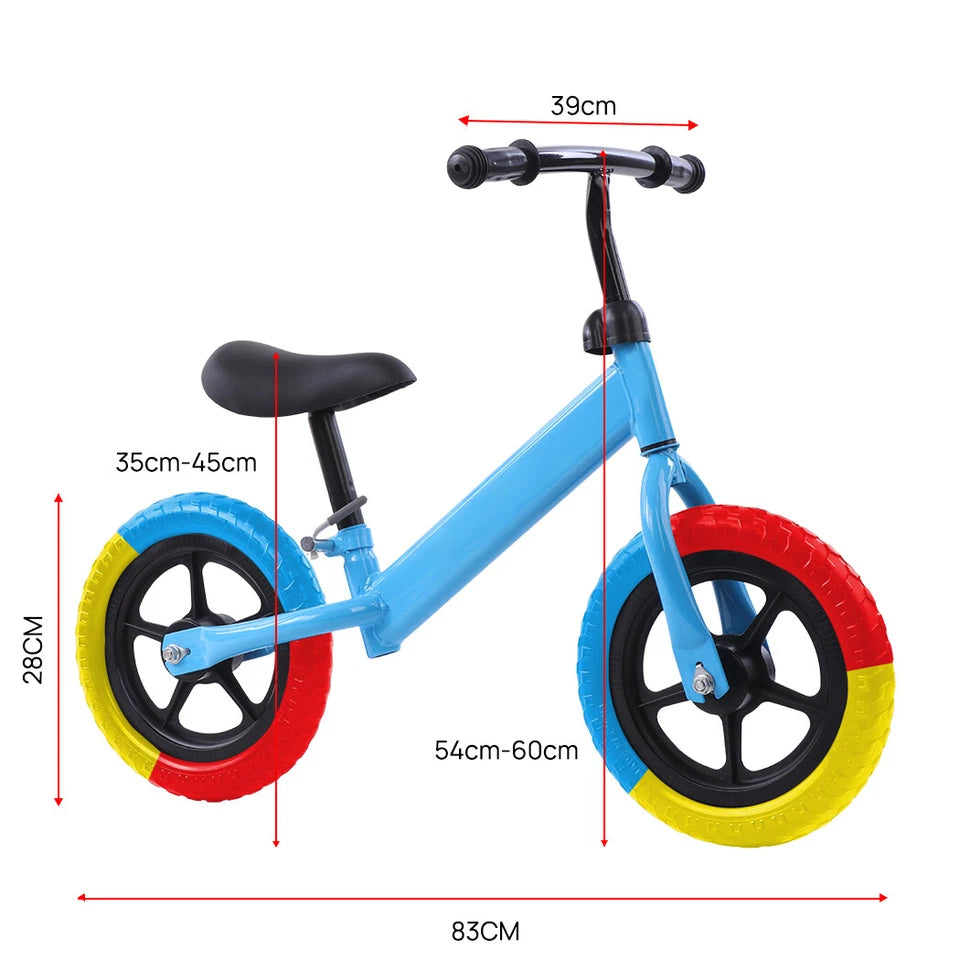 Kids Balance Bike Ride on Toys Push Bicycle 12" Children Outdoor Toddler Safe