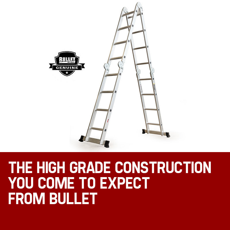 4.7m Multi-Purpose Aluminium Ladder with Multiple Configurations and Safety Features