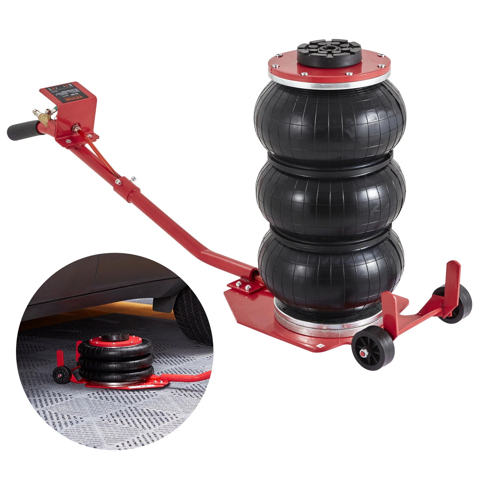 Triple Bag Air Jack 3 Ton/6600 lbs Pneumatic Jack for Car SUV Lifting