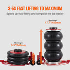 Triple Bag Air Jack 3 Ton/6600 lbs Pneumatic Jack for Car SUV Lifting