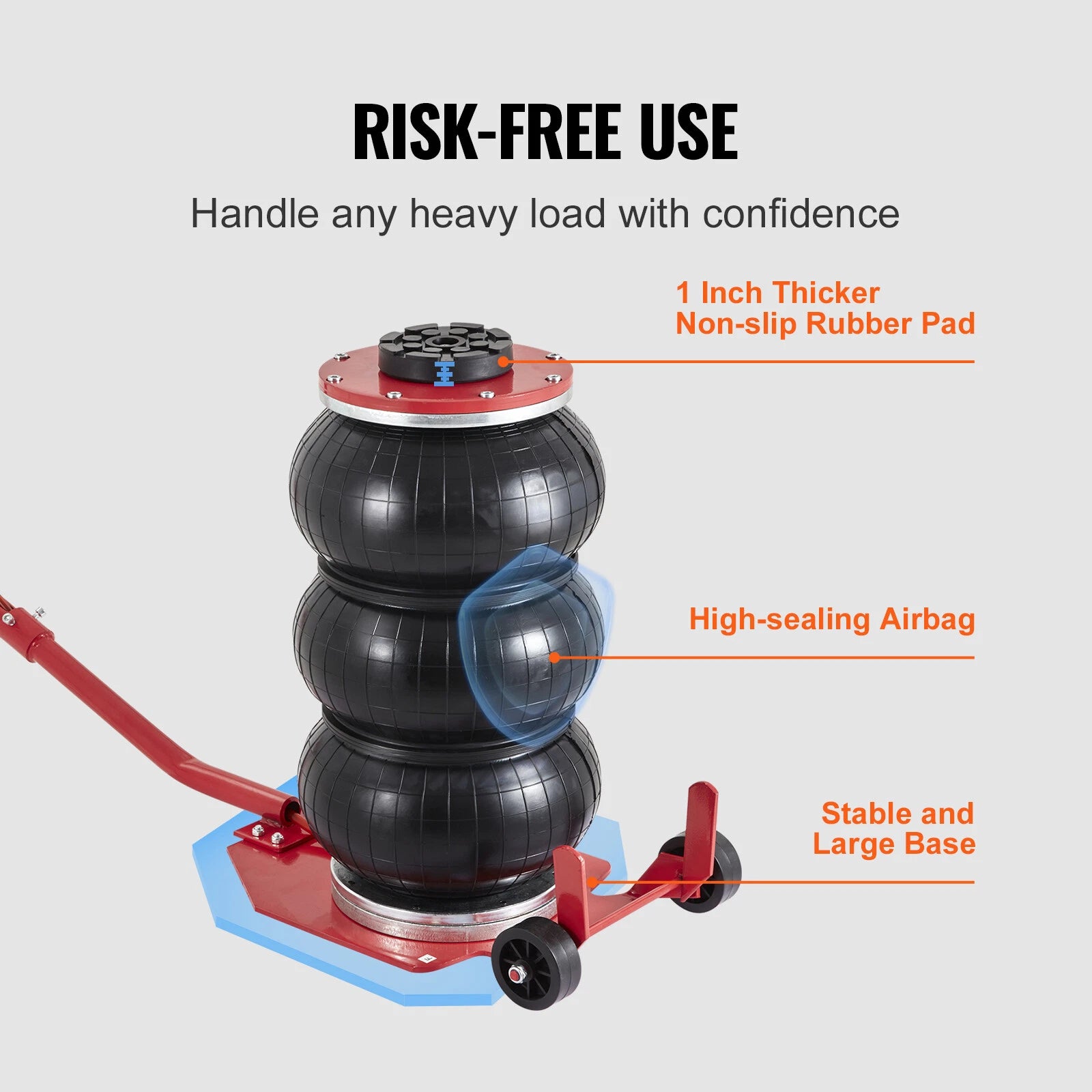 Triple Bag Air Jack 3 Ton/6600 lbs Pneumatic Jack for Car SUV Lifting