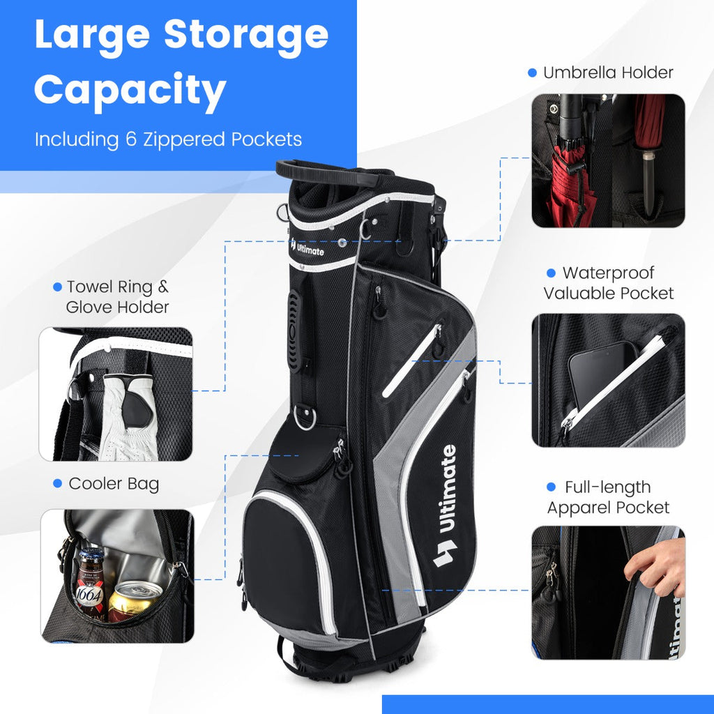 Golf Club Bag with 14 Way Top Dividers for Men and Women-Grey