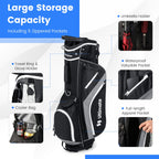 Golf Club Bag with 14 Way Top Dividers for Men and Women-Grey