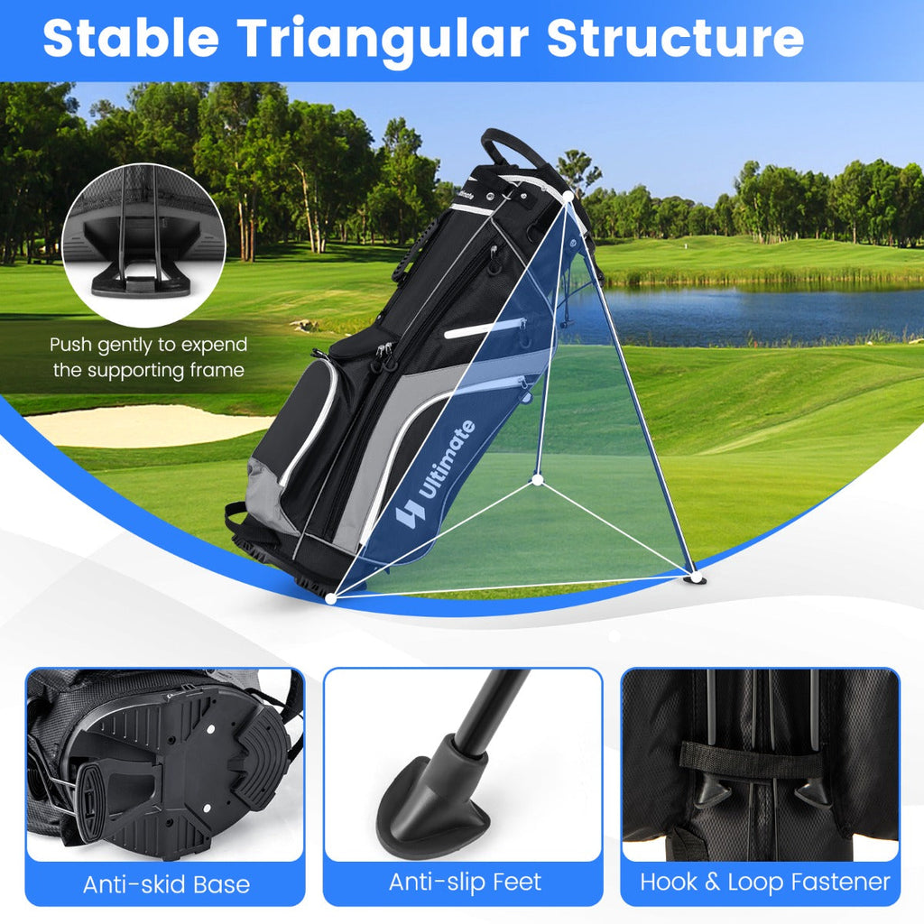 Golf Club Bag with 14 Way Top Dividers for Men and Women-Grey