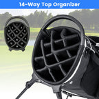 Golf Club Bag with 14 Way Top Dividers for Men and Women-Grey
