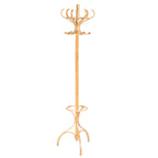 Practical Birch Coat Stand with 360°Rotating Top Tier for Hat &amp; Jacket Oak